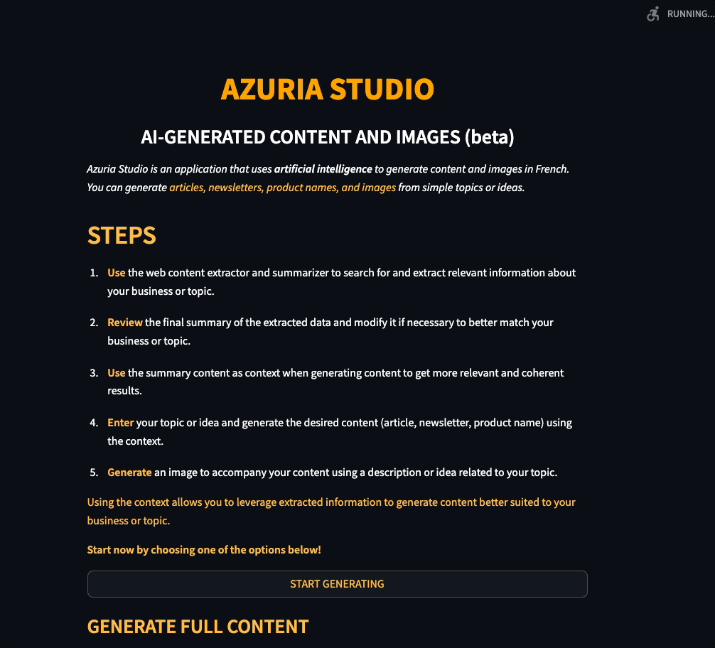 Preview of Azuria Studio